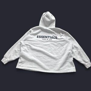 Fear of God Essentials white hoodie